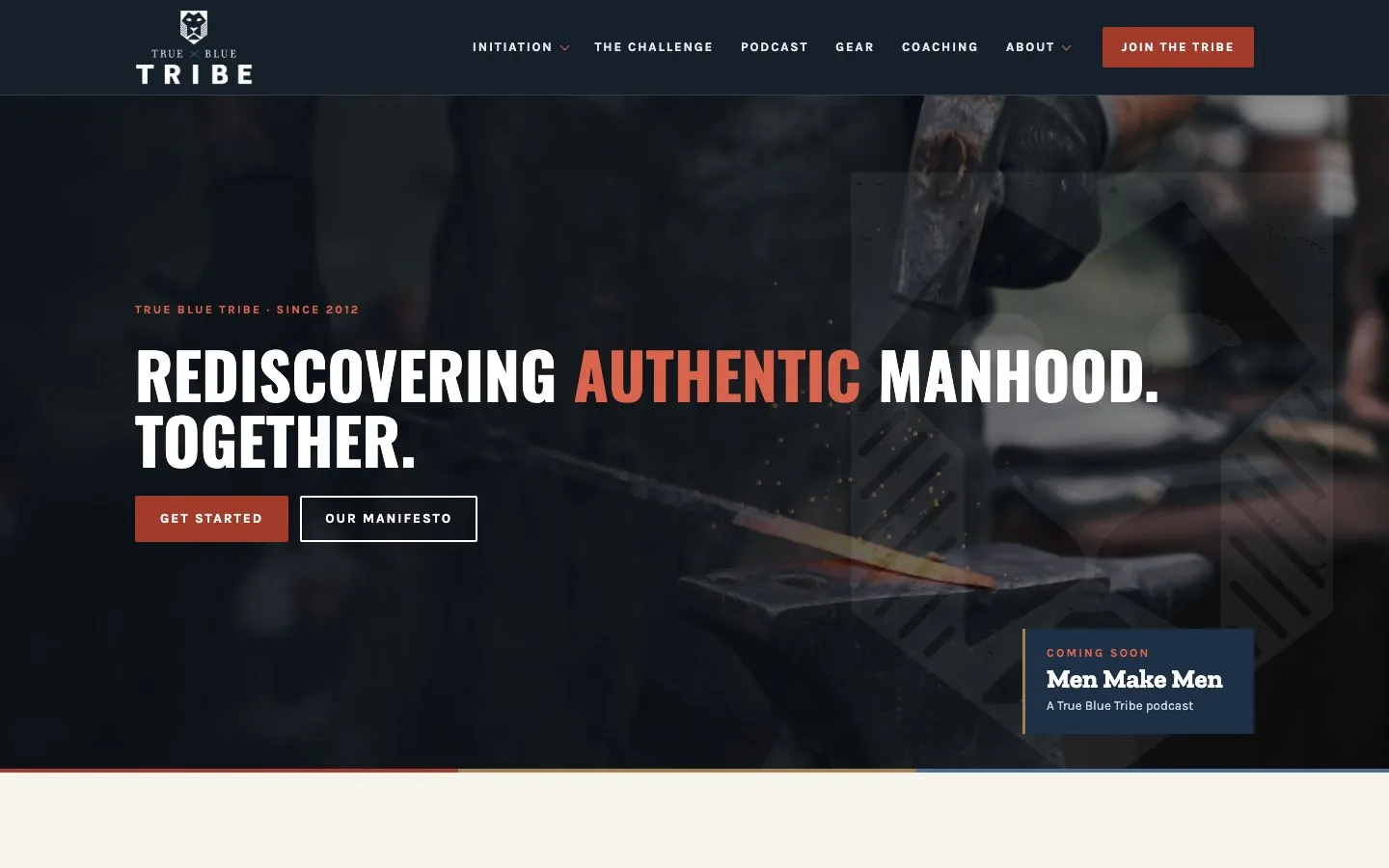 The True Blue Tribe homepage